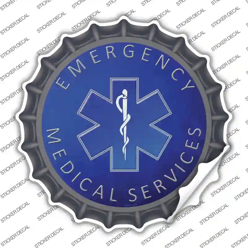 BC-816s-L Emergency Medical Services Novelty Bottle Cap Sticker Decal - Large