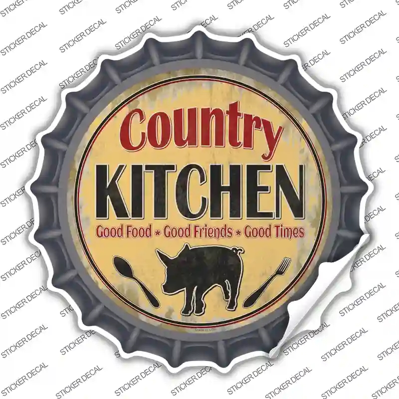 BC-850s-L Country Kitchen Novelty Bottle Cap Sticker Decal - Large
