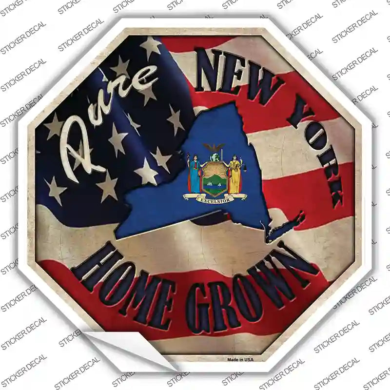 BS-433s-L   York Home Grown Novelty Octagon Sticker Decal - Large