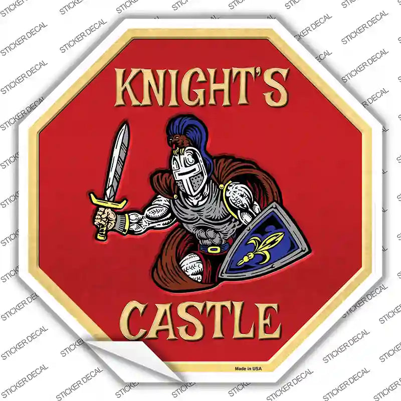 BS-455s-XL Knights Castle Novelty Octagon Sticker Decal - Extra Large
