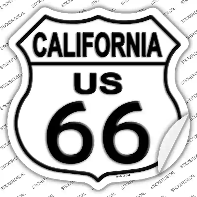 HS-102s-L California Route 66 Novelty Highway Shield Sticker Decal - Large