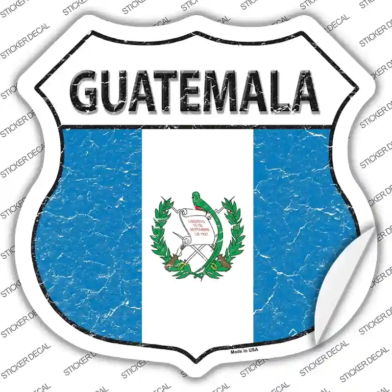 HS-267s-XL Guatemala Flag Novelty Highway Shield Sticker Decal - Extra Large