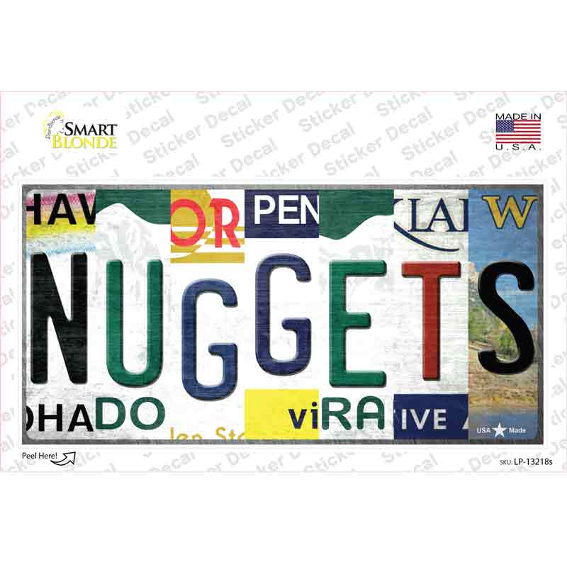 LP-13218s-M Nuggets Strip Art Novelty Sticker Decal - Medium