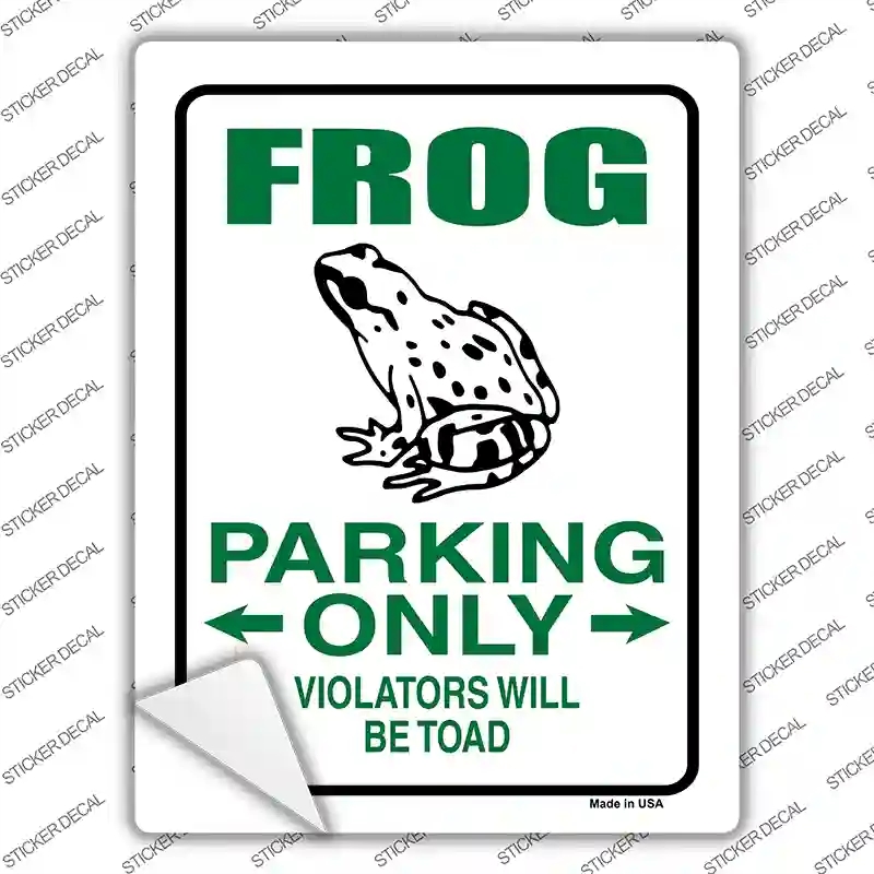 P-646s-L Frog Only Novelty Rectangle Sticker Decal - Large