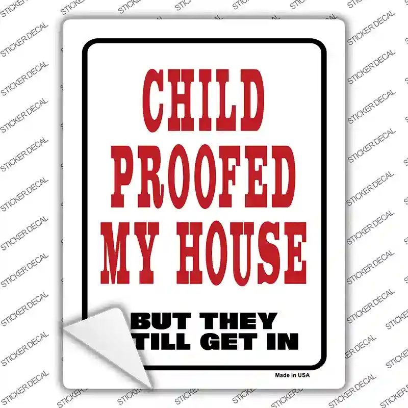 P-652s-S Child Proofed Novelty Rectangle Sticker Decal - Small