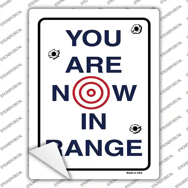 P-698s-L You Are Now in Range Novelty Rectangle Sticker Decal - Large