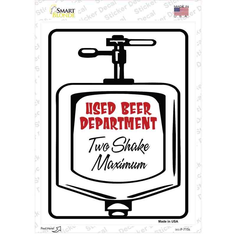 P-715s-M Two Shake Max Novelty Rectangle Sticker Decal - Medium
