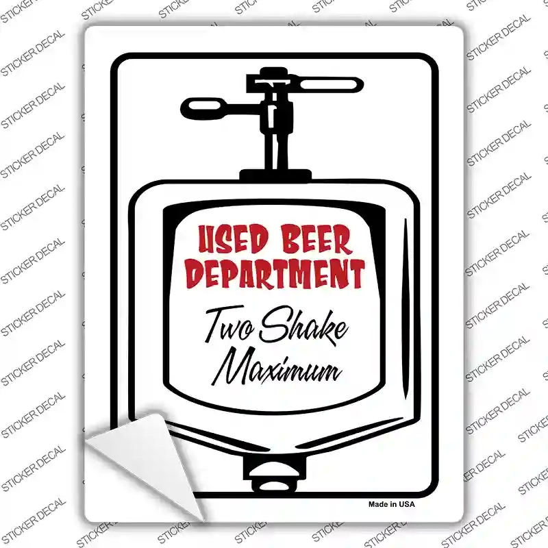 P-715s-S Two Shake Max Novelty Rectangle Sticker Decal - Small
