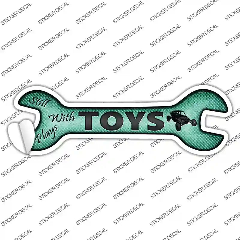 W-022s-S Still Plays with Toys Novelty Wrench Sticker Decal - Small