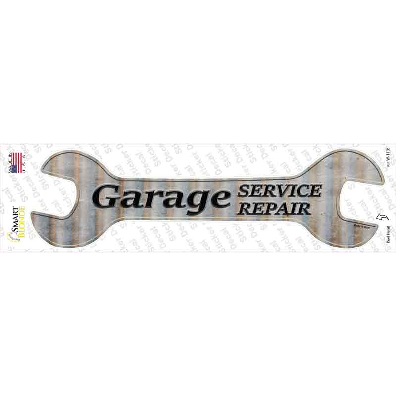 W-113s-M Service Repair Novelty Wrench Sticker Decal - Medium