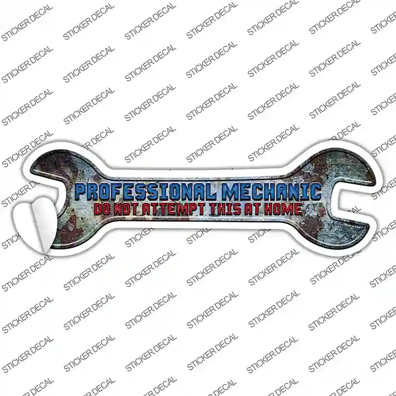 W-149s-XL Professional Mechanic Novelty Wrench Sticker Decal - Extra Large