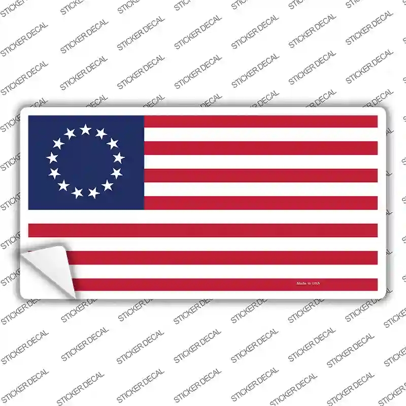 LP-12487s-S Betsy Ross American Flag Novelty Sticker Decal - Small