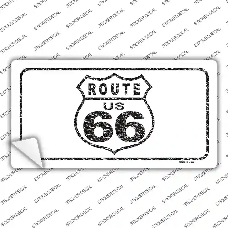 LP-1252s-S Route 66 Distressed Novelty Sticker Decal - Small