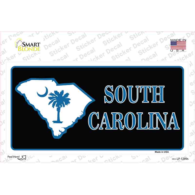 LP-1289s-M South Carolina Flag Novelty Sticker Decal - Medium