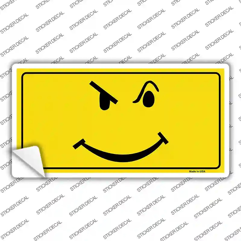 LP-1301s-S Defiant Smiley Novelty Sticker Decal - Small