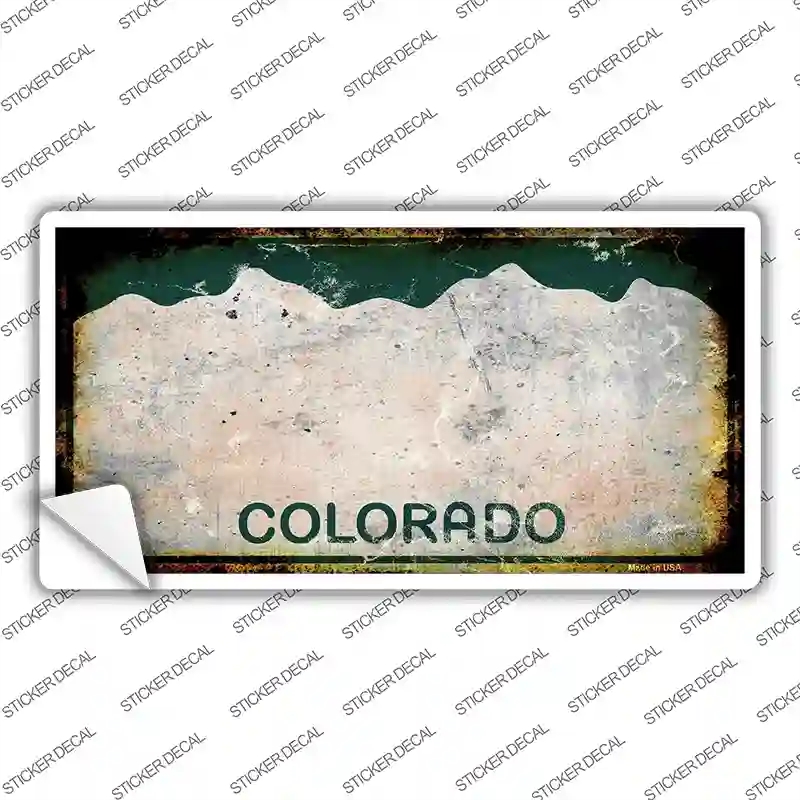 LP-8122s-XL Colorado State Rusty Novelty Sticker Decal - Extra Large