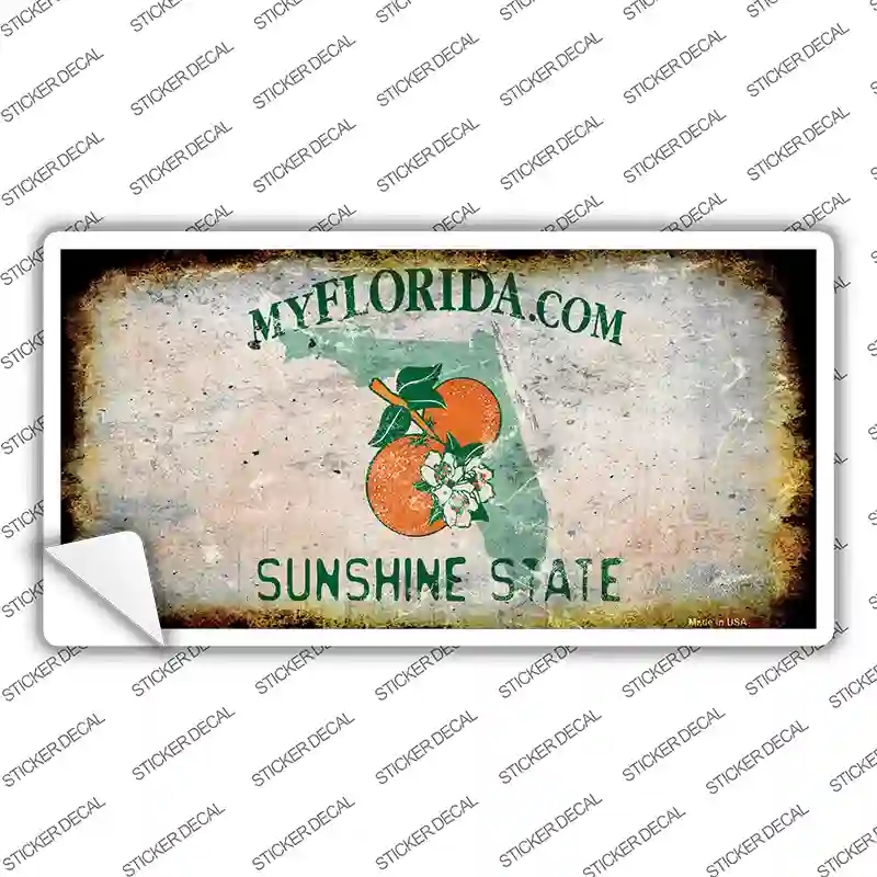 LP-8126s-S Florida State Rusty Novelty Sticker Decal - Small