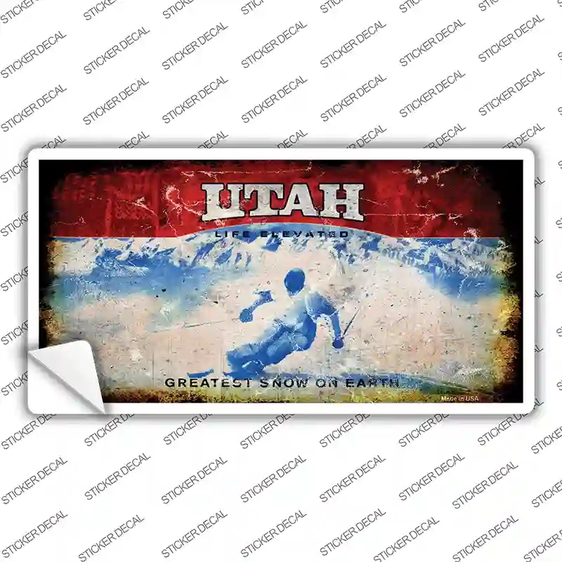 LP-8161s-S Utah State Rusty Novelty Sticker Decal - Small