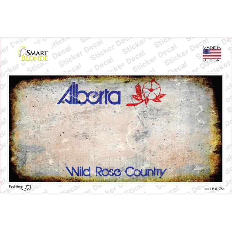 LP-8175s-M Alberta State Rusty Novelty Sticker Decal - Medium
