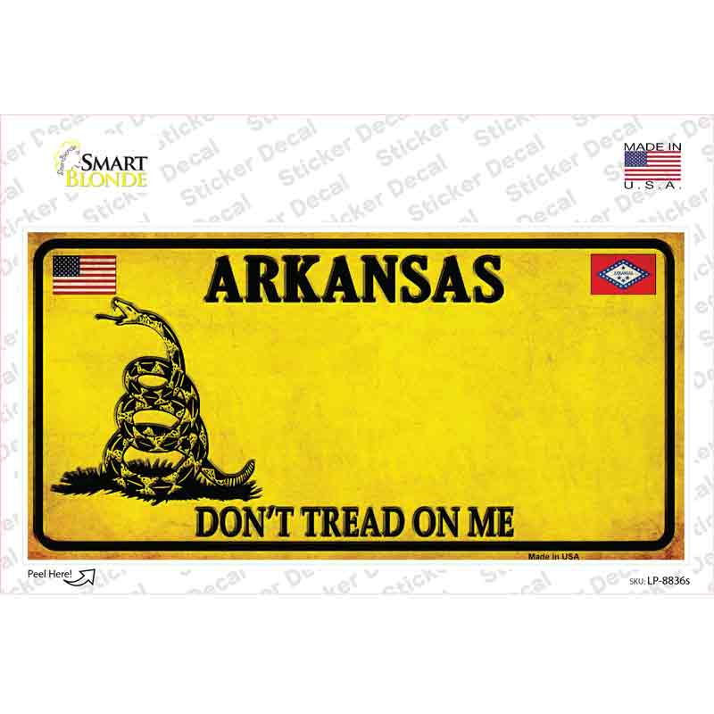 LP-8836s-M Arkansas Do Not Tread on Me Novelty Sticker Decal - Medium