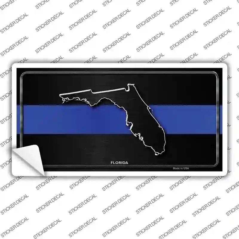 LP-8891s-S Florida Thin Blue Line Novelty Sticker Decal - Small