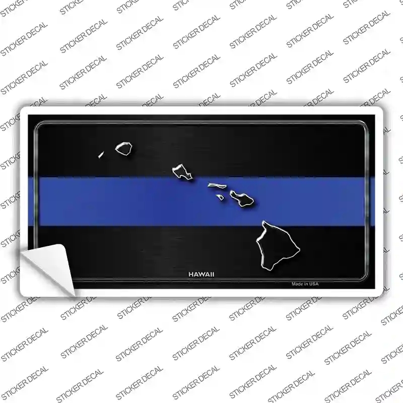 LP-8893s-S Hawaii Thin Blue Line Novelty Sticker Decal - Small
