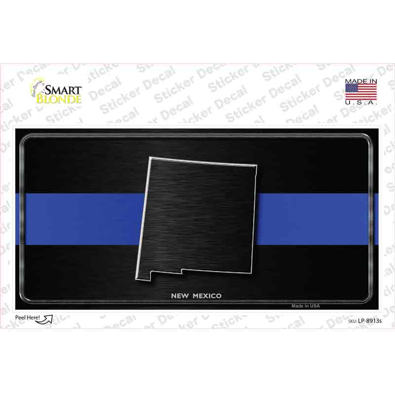LP-8913s-M   Mexico Thin Blue Line Novelty Sticker Decal - Medium