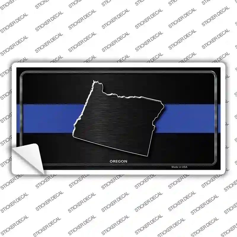 LP-8919s-XL Oregon Thin Blue Line Novelty Sticker Decal - Extra Large