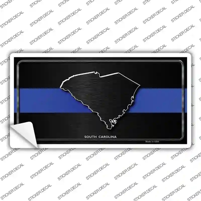 LP-8922s-S South Carolina Thin Blue Line Novelty Sticker Decal - Small