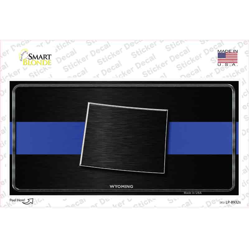 LP-8932s-M Wyoming Thin Blue Line Novelty Sticker Decal - Medium