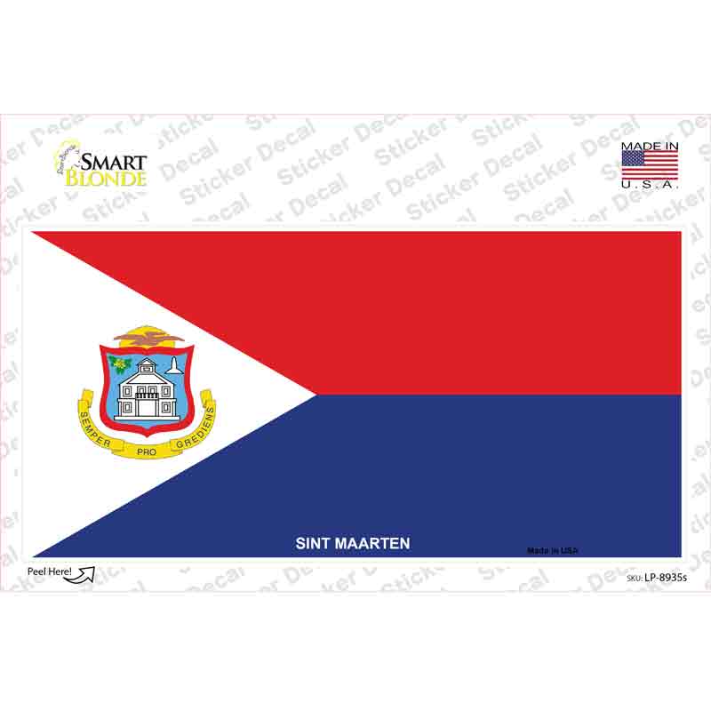 LP-8935s-M Sint Maarten Novelty Sticker Decal - Medium