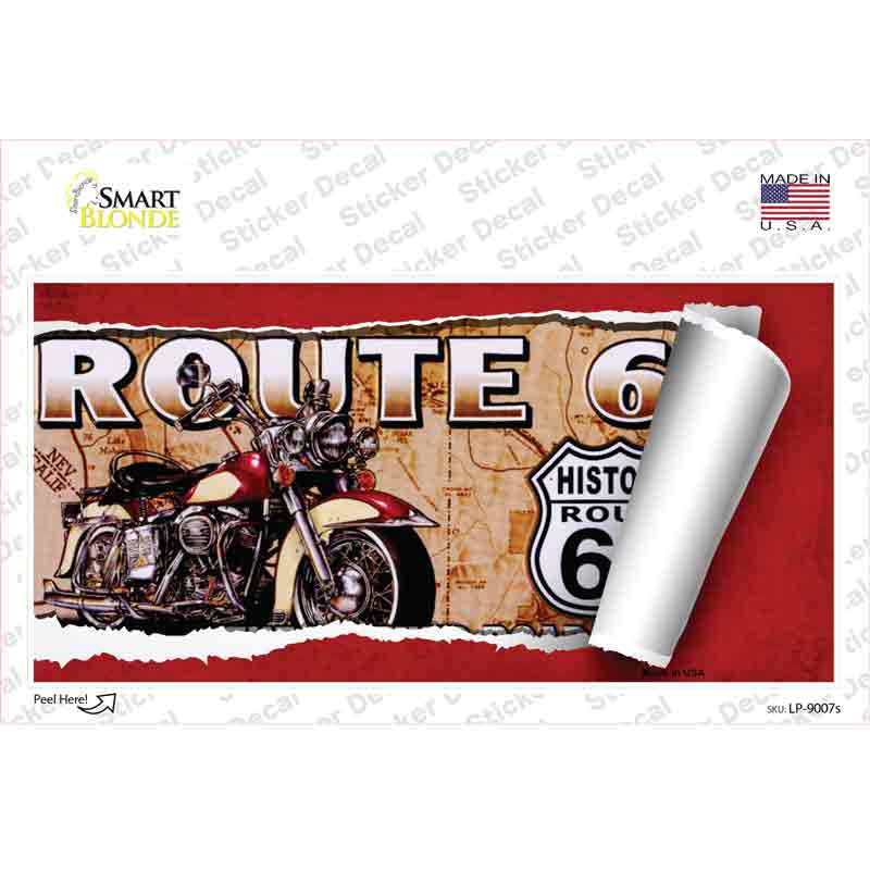 LP-9007s-M Route 66 Mother Road Scroll Novelty Sticker Decal - Medium