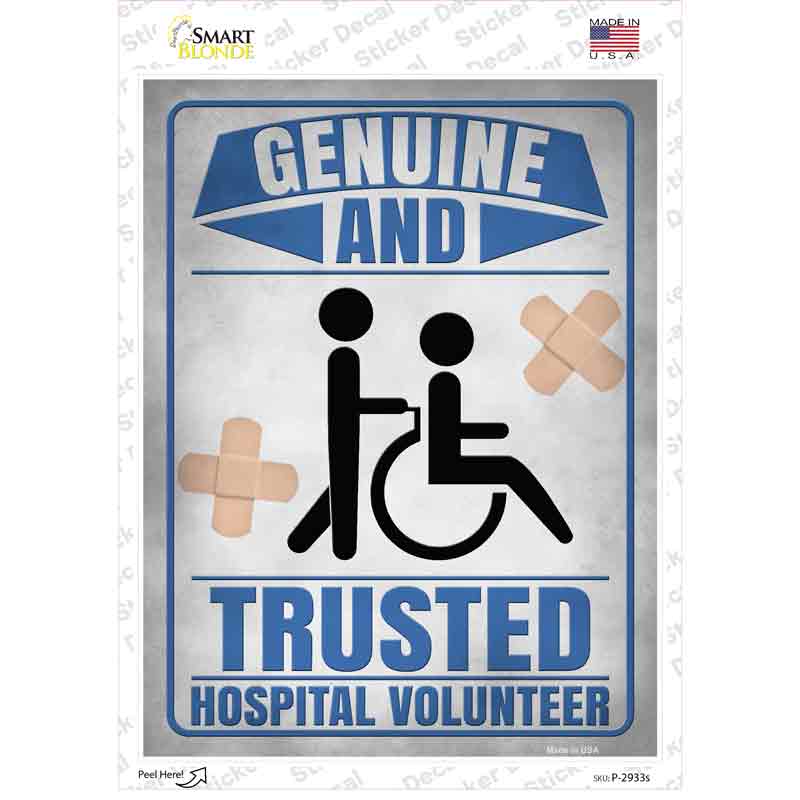 P-2933s-M Genuine & Trusted Novelty Rectangle Sticker Decal - Medium
