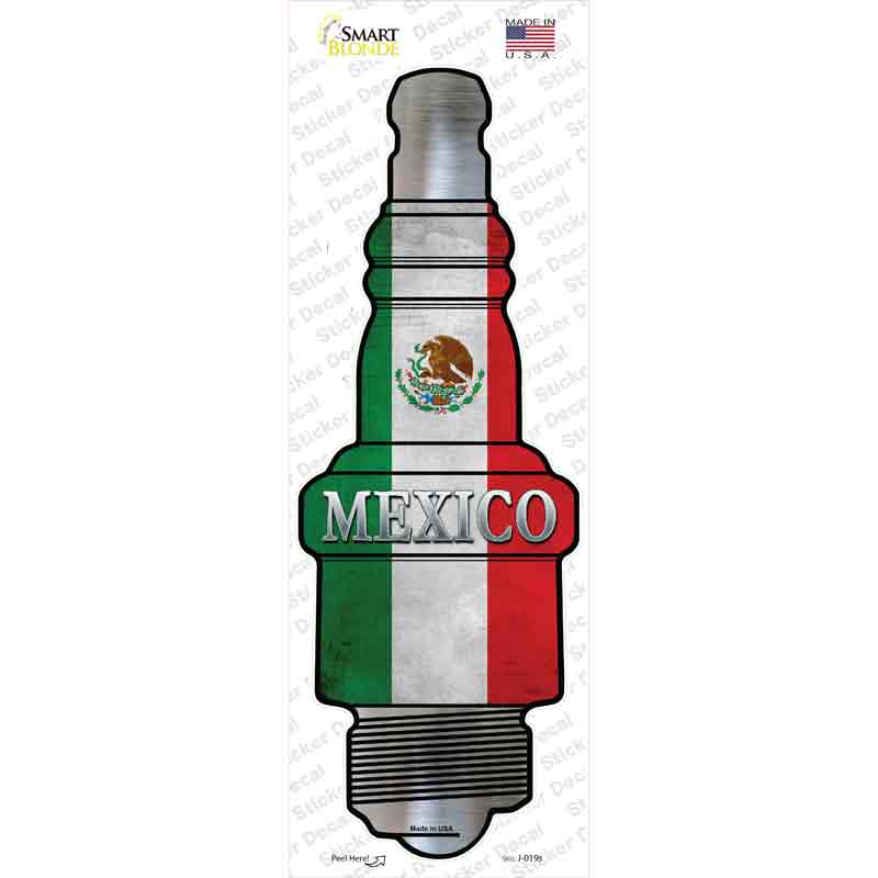 J-019s-M Mexico Novelty Spark Plug Sticker Decal - Medium