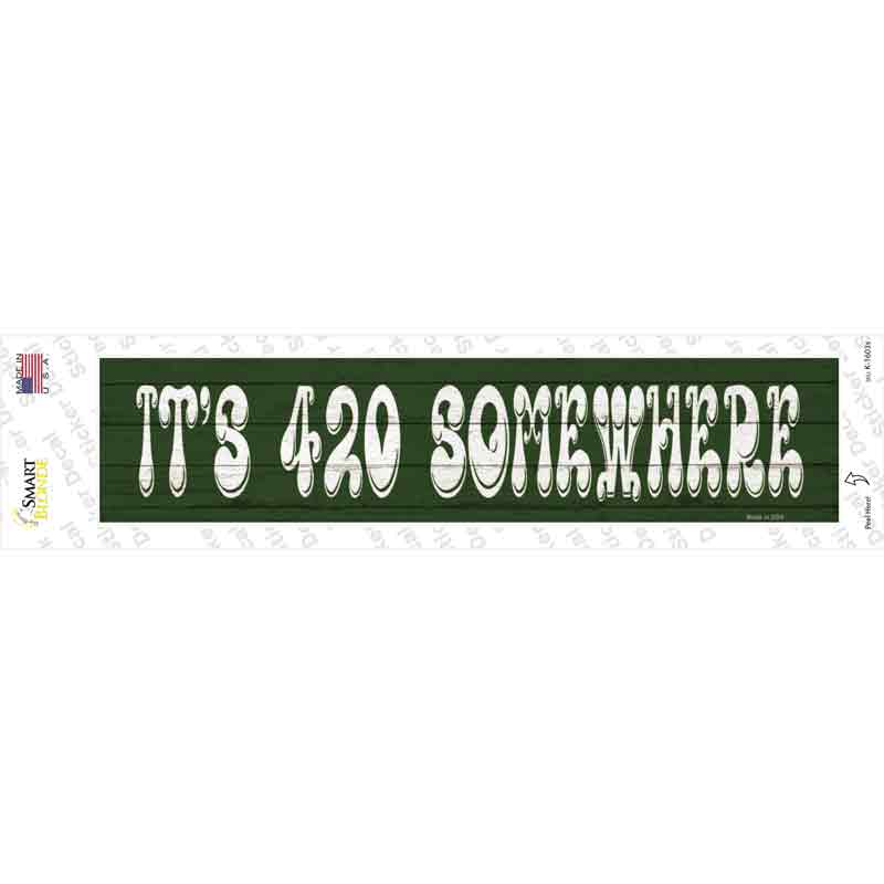 K-1603s-M 420 Somewhere Novelty Narrow Sticker Decal - Medium