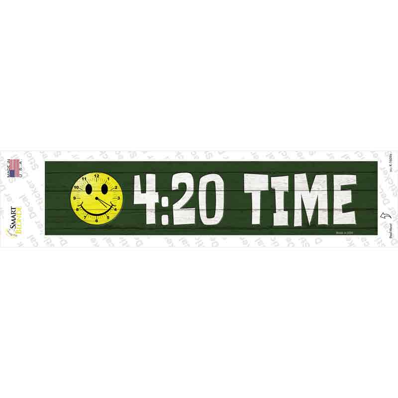K-1604s-M 420 Time Novelty Narrow Sticker Decal - Medium