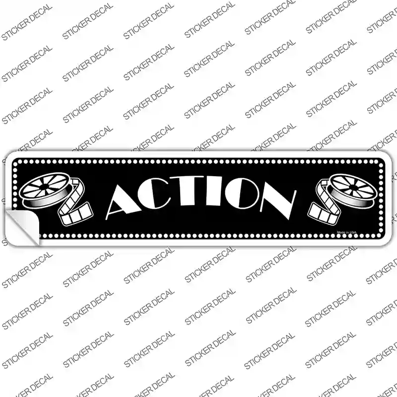 K-1380s-S Action Home Theater Novelty Narrow Sticker Decal - Small