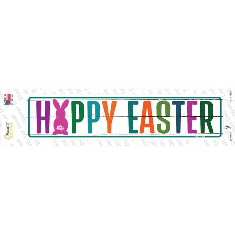 K-1382s-M Happy Easter Novelty Narrow Sticker Decal - Medium