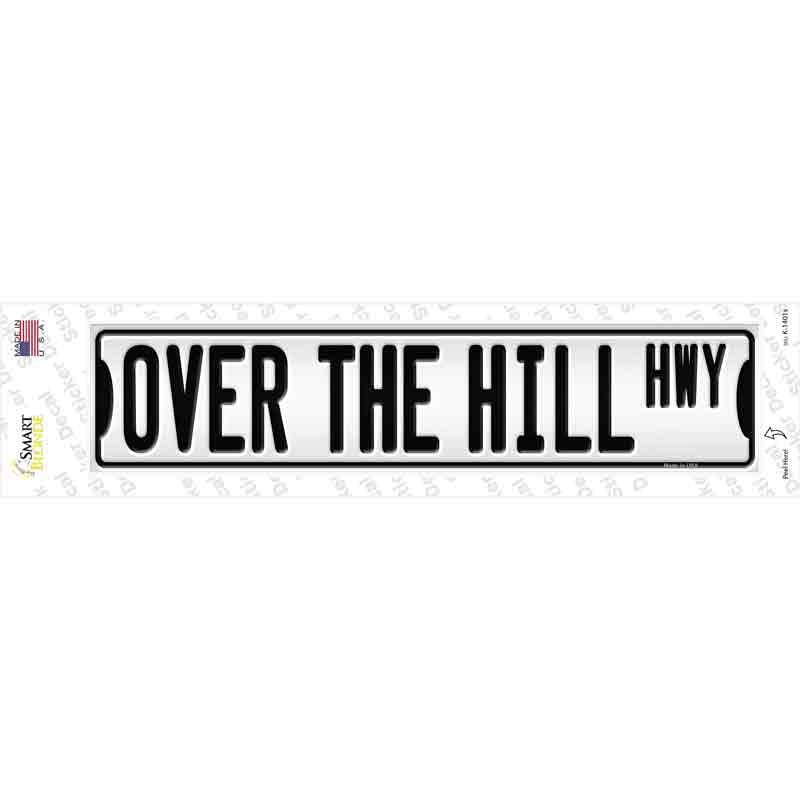 K-1401s-M Over the Hill Highway Novelty Narrow Sticker Decal - Medium