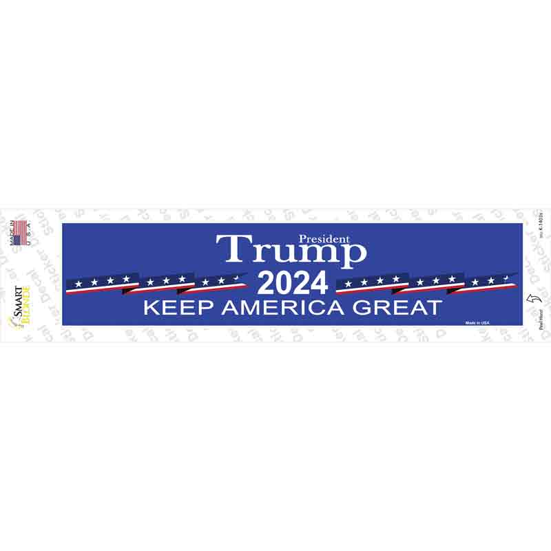 K-1403s-M Blue Trump 2024 Novelty Narrow Sticker Decal - Medium