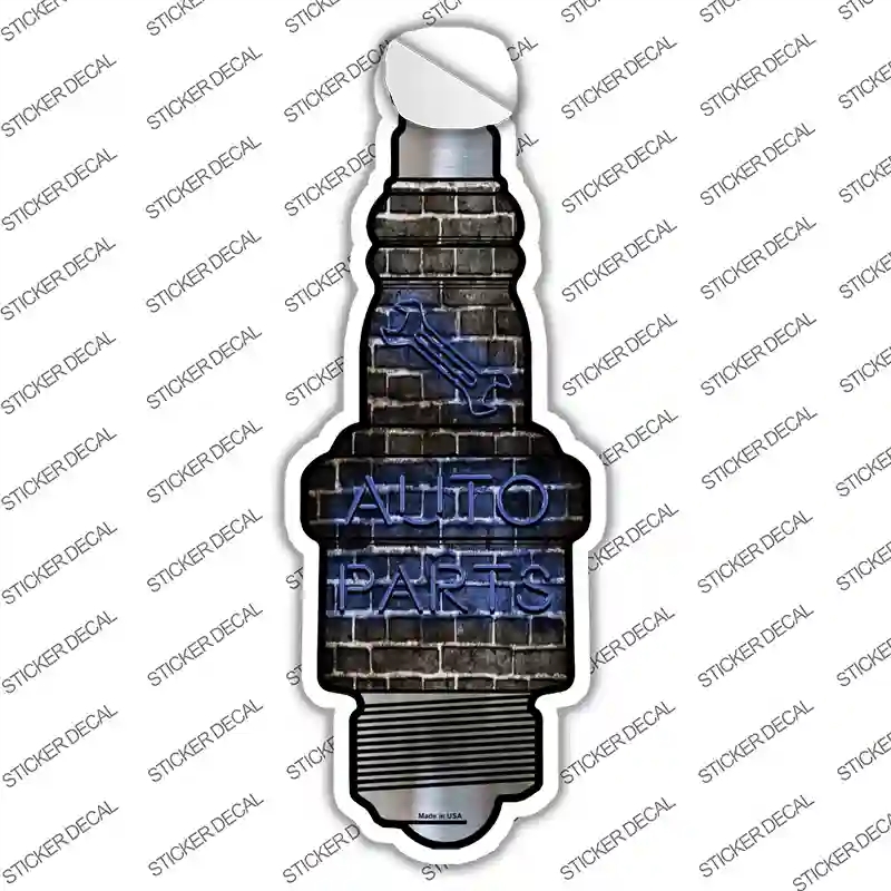 J-051s-S Auto Parts Novelty Spark Plug Sticker Decal - Small