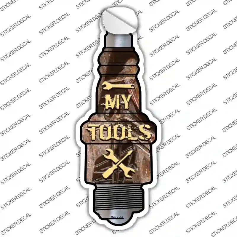 J-065s-S My Tools Novelty Spark Plug Sticker Decal - Small