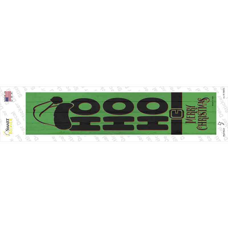 K-1665s-M Ho Ho Ho Green Vertical Novelty Narrow Sticker Decal - Medium
