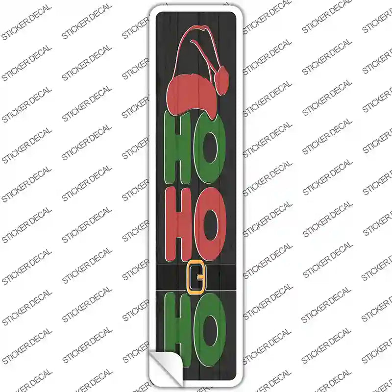 K-1666s-S Ho Ho Ho Black Novelty Narrow Sticker Decal - Small
