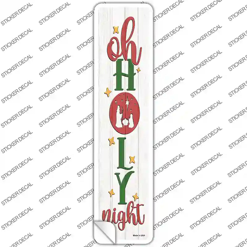 K-1684s-XL Oh Holy Night White Novelty Narrow Sticker Decal - Extra Large