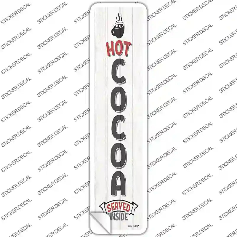 K-1696s-L Hot Cocoa White Novelty Narrow Sticker Decal - Large