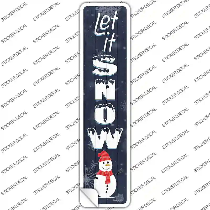 K-1704s-XL Let It Snow Snowman Novelty Narrow Sticker Decal - Extra Large