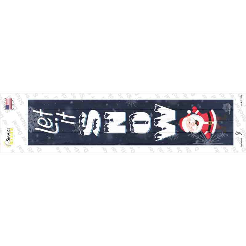 K-1705s-M Let It Snow Santa Novelty Narrow Sticker Decal - Medium