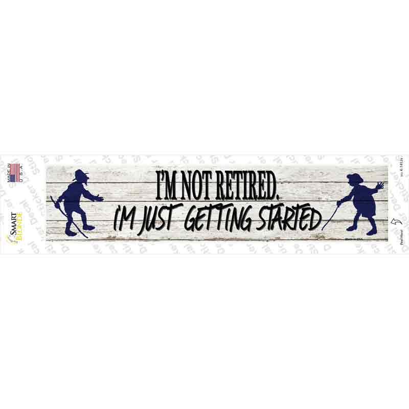K-1453s-M Just Getting Started Novelty Narrow Sticker Decal - Medium