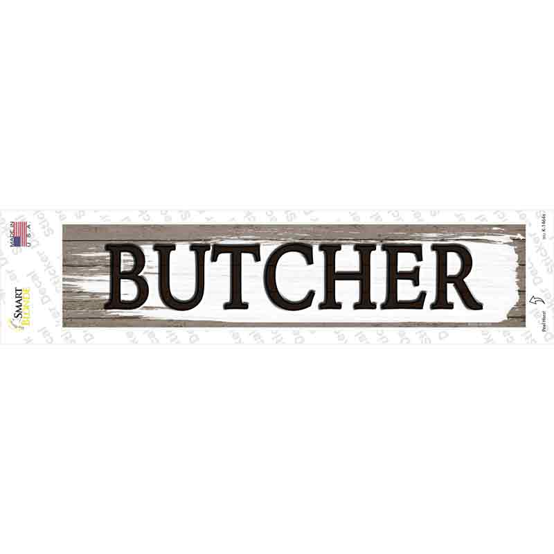 K-1464s-M Butcher Novelty Narrow Sticker Decal - Medium